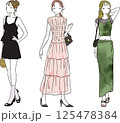 夏のデートにぴったりな女性コーデ3パターン 125478384