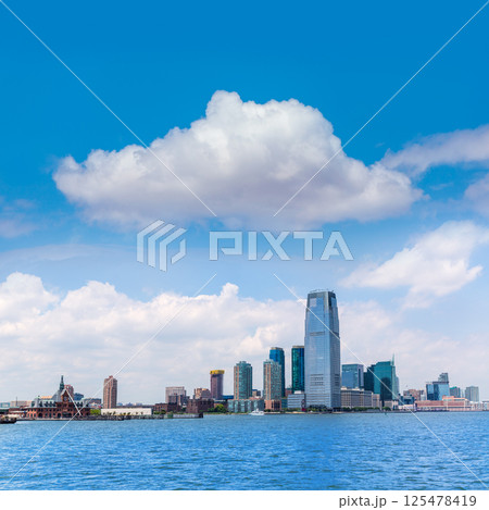 New Jersey city skyline at Hudson river New York New Jersey city skyline at Hudson river New York 125478419