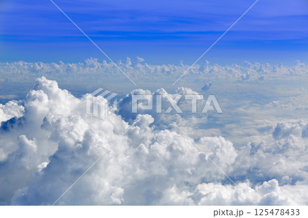 Cumulus sea of clouds view from aerial view 125478433