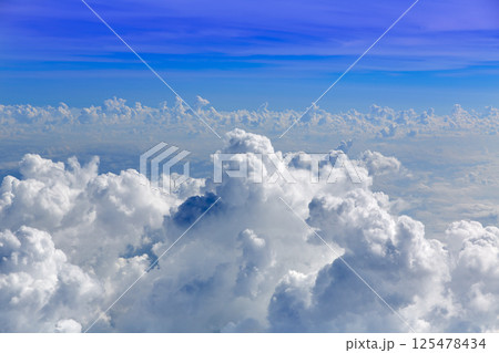 Cumulus sea of clouds view from aerial view 125478434