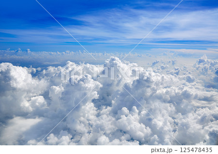 Cumulus sea of clouds view from aerial view 125478435