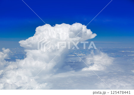 Cumulus sea of clouds view from aerial view Cumulus sea of clouds view from aerial view 125478441