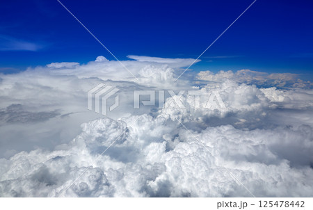 Cumulus sea of clouds view from aerial view 125478442
