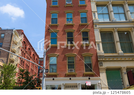 Soho building facades in Manhattan New York City 125478605