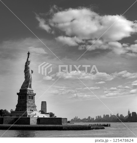 Statue of Liberty New York and Manhattan USA 125478624