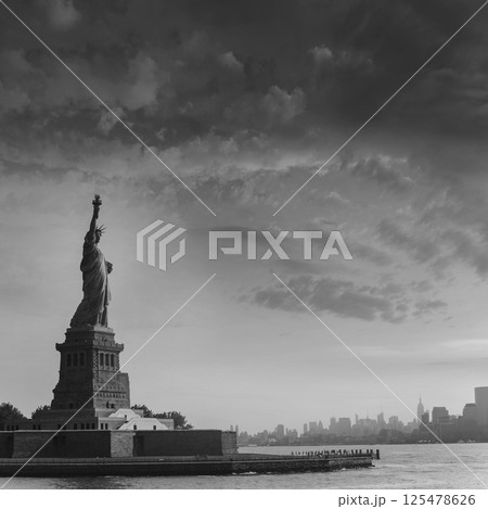 Statue of Liberty New York and Manhattan USA 125478626