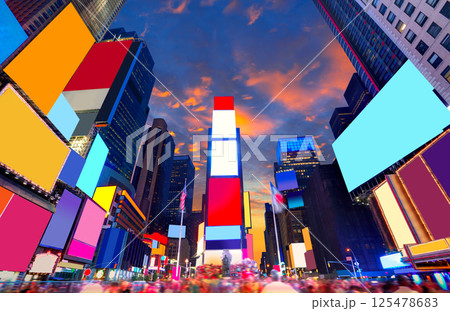 Times Square Manhattan New York deleted ads Times Square Manhattan New York deleted ads 125478683
