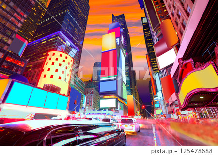 Times Square Manhattan New York deleted ads Times Square Manhattan New York deleted ads 125478688