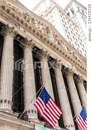 Wall Street St New York Stock Exchange Wall Street St New York Stock Exchange 125478729