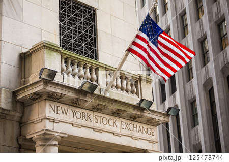 Wall Street St New York Stock Exchange Wall Street St New York Stock Exchange 125478744