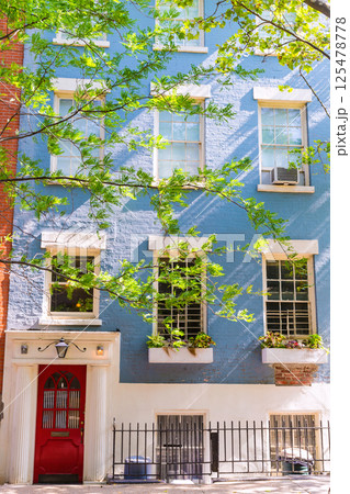 West Village in New York Manhattan buildings 125478778