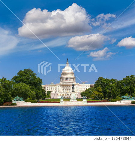 Capitol building Washington DC sunlight USA 125478844