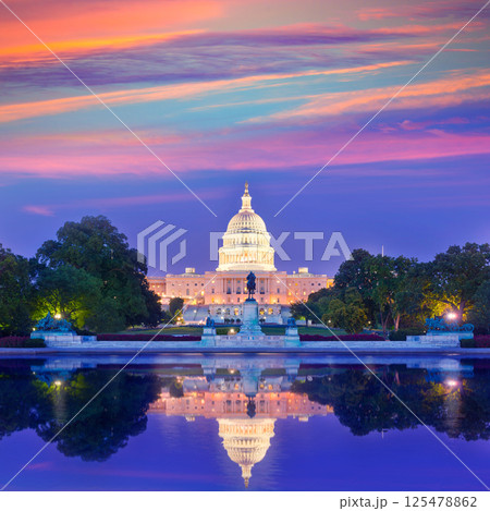 Capitol building sunset Washington DC congress Capitol building sunset Washington DC congress 125478862