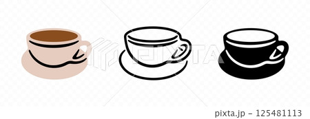 Coffee cup, cup and mug, graphic design. Drinking, beverage, drink, coffee shop and coffee house, vector design and illustration 125481113