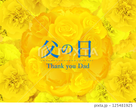 父の日　エレガントな薔薇のフレーム背景 125481925