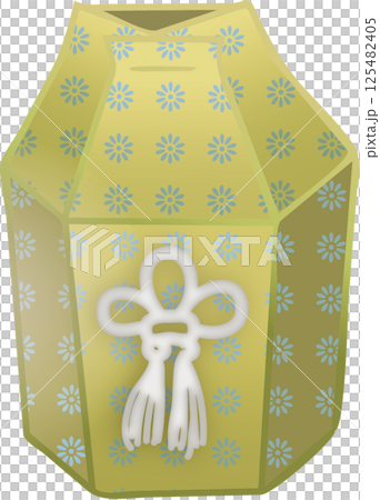 シンプルな柄の骨壷のイラスト 125482405