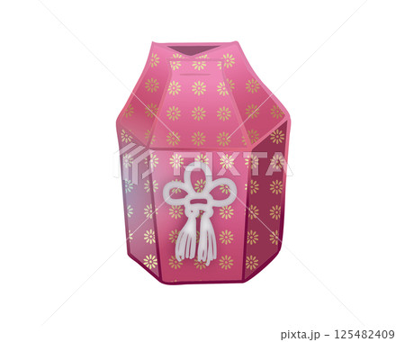 おしゃれな柄の骨壷のイラスト 125482409