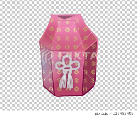 おしゃれな柄の骨壷のイラスト 125482409