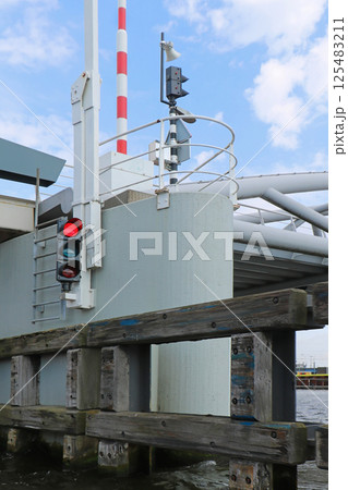 Boat traffic light Amsterdam Boat traffic light Amsterdam 125483211