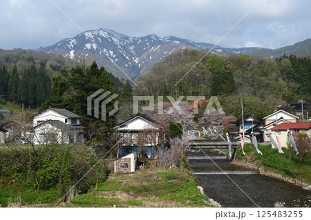 春の湯ノ沢岳と大鳥川 125483255