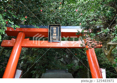 【箱根神社】末宮神社の鳥居と社殿 125483971