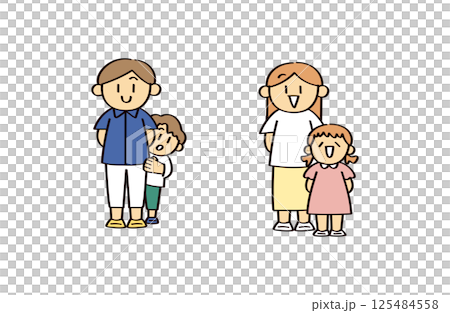 Brothers and sisters illustration set 125484558
