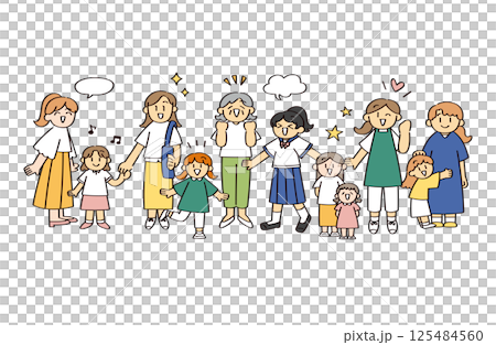 さまざまな女性たち 全身 さまざまな女性たち 全身 125484560