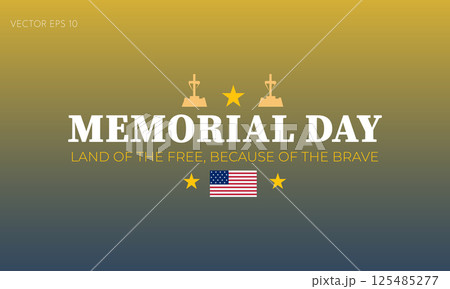 Memorial Day Land of the Free Celebration Design 125485277