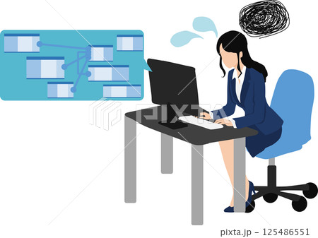 リレーショナルデータベースを作成するイラスト 125486551