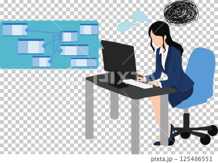リレーショナルデータベースを作成するイラスト 125486551