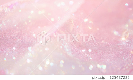 光がきらめく幻想的なピンクのふんわりとした背景テクスチャ 125487223