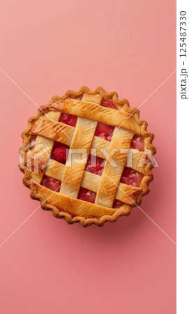 American pie tart baked pastry snack dessert story background 125487330