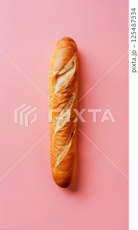 Baguette bread snack dessert story background 125487334