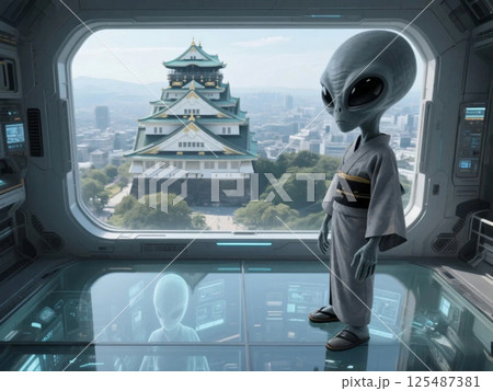 UFOからの眺め、大阪城 125487381