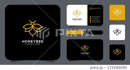 honey Bee animals logo vector honey Bee animals logo vector 125488090