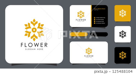 flower nature logo design template vector flower nature logo design template vector 125488104