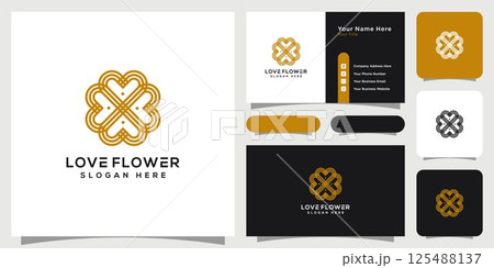love nature flower logo design 125488137