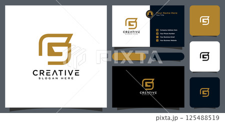 initial letter g logo line style vector design 125488519