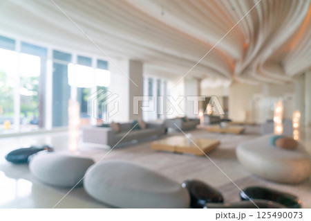 abstract blur hotel lobby and reception for background abstract blur hotel lobby and reception for background 125490073