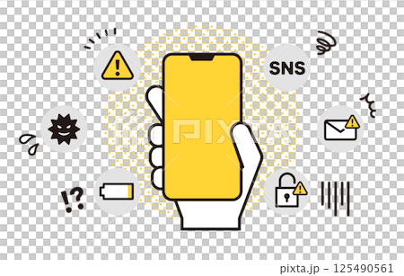 Smartphone trouble icon 125490561