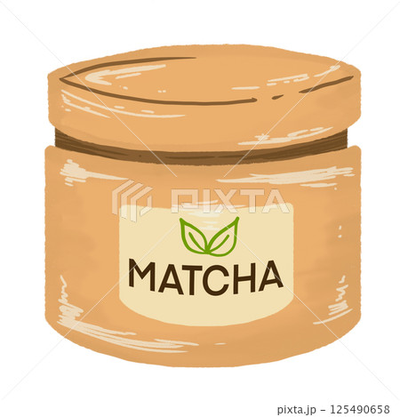 A jar of matcha A jar of matcha 125490658