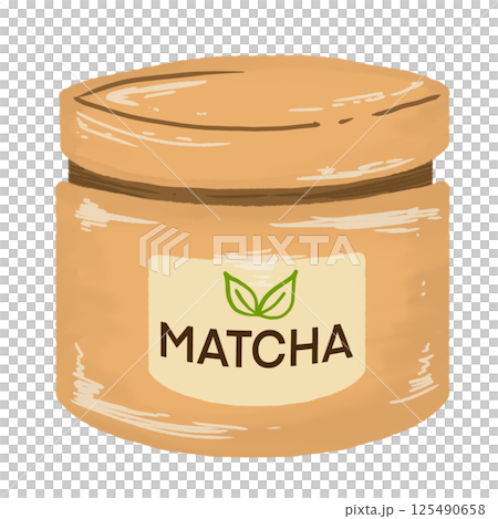 A jar of matcha A jar of matcha 125490658