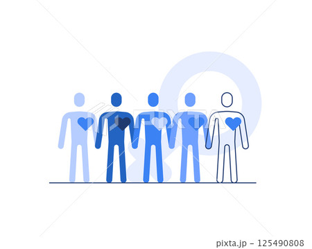 Support and sisterhood. Persons standing together and holding hands. Female movement Support and sisterhood. Persons standing together and holding hands. Female movement 125490808