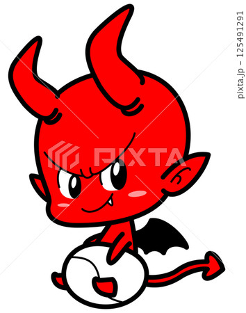 かわいい悪魔のキャラクター かわいい悪魔のキャラクター 125491291
