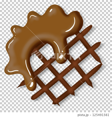 chocolate dripping on a realistic style chocolate dripping on a realistic style 125491381