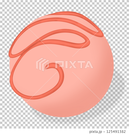 Pink chocolate ball Pink chocolate ball 125491382