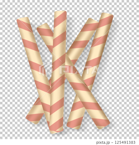 stack of red paper straws stack of red paper straws 125491383