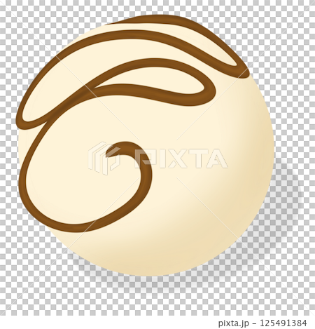 White chocolate ball White chocolate ball 125491384