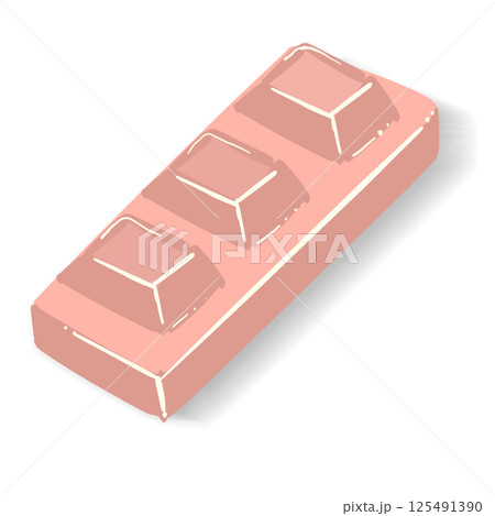 Pink chocolate bar Pink chocolate bar 125491390