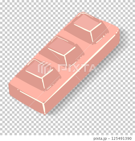 Pink chocolate bar Pink chocolate bar 125491390
